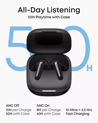 Handsfree Bluetooth Anker Soundcore R60i, TWS, ANC, Fekete D1202G11