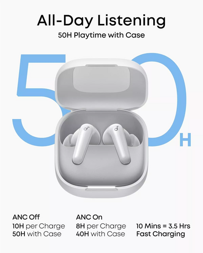 Bluetooth kihangosító Anker Soundcore R60i, TWS, ANC, Fehér D1202G21