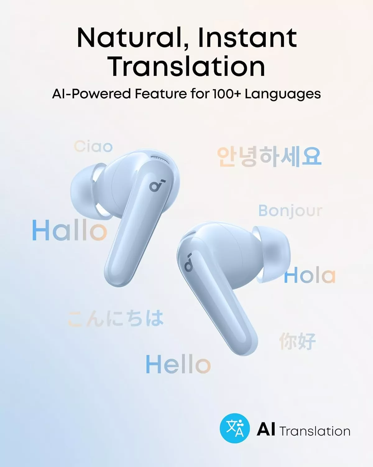 Bluetooth kihangosító Anker SoundCore R60i, TWS, ANC, Kék D1202G31