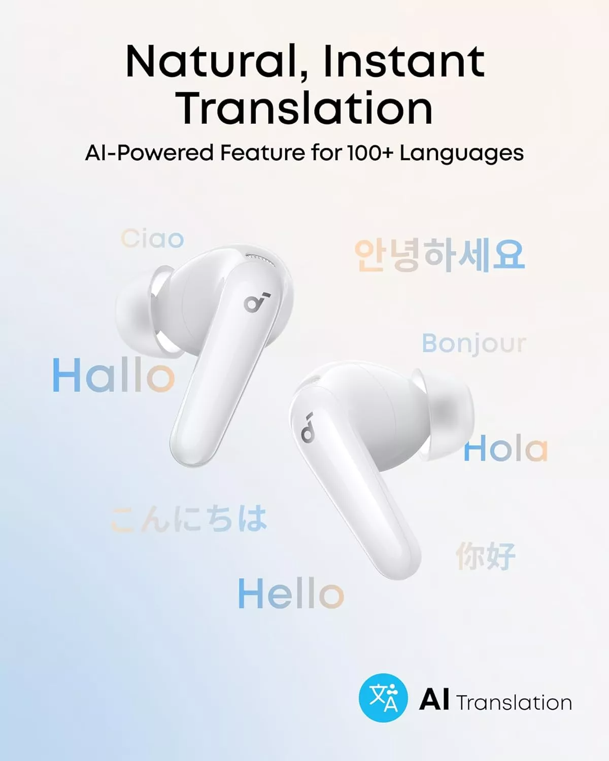Bluetooth kihangosító Anker Soundcore R60i, TWS, ANC, Fehér D1202G21