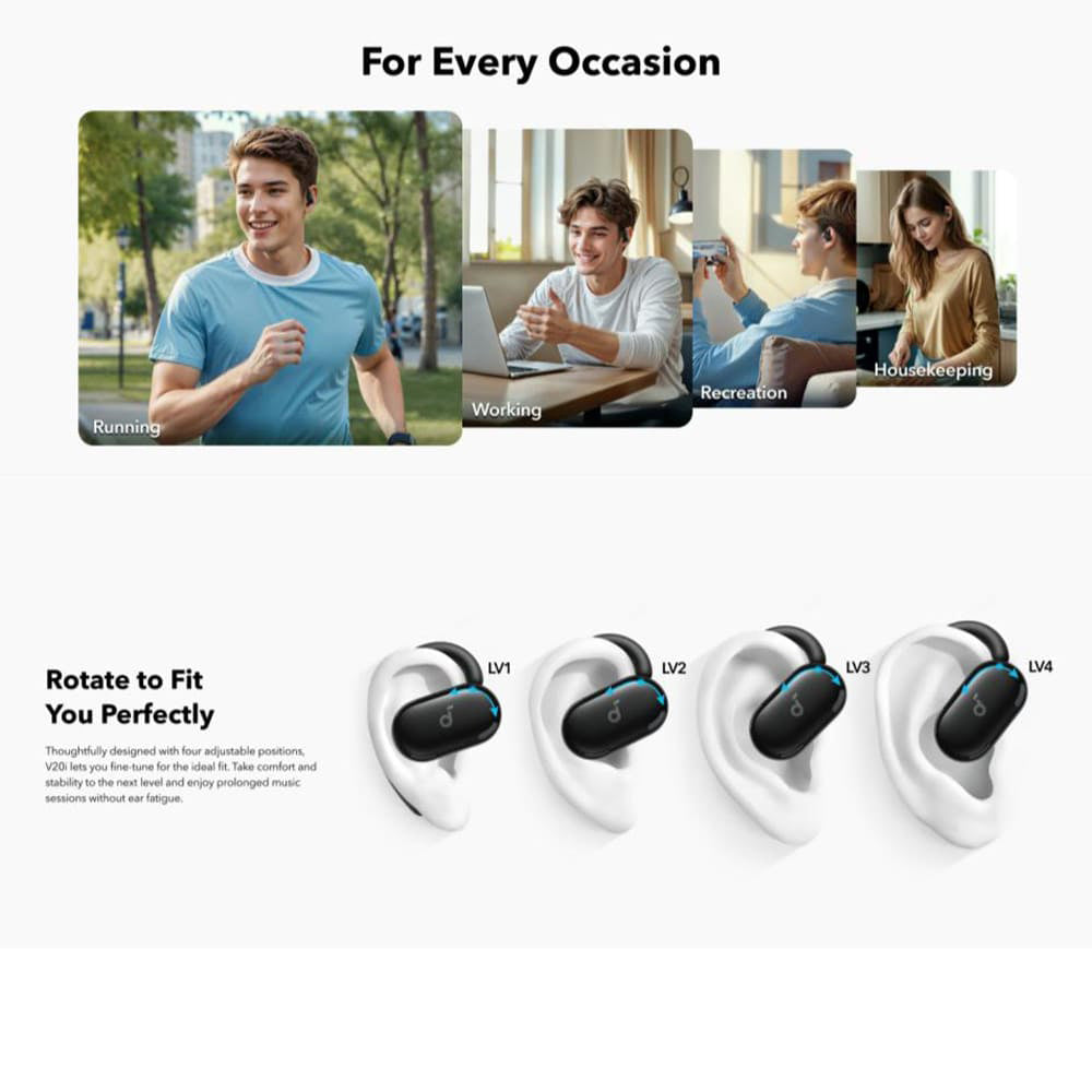 Handsfree Bluetooth Anker SoundCore V20i, TWS, Fehér A3876G21