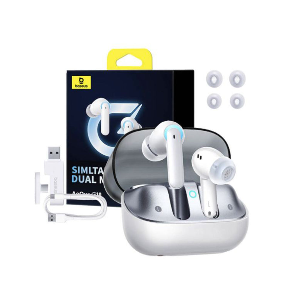 Handsfree Bluetooth Baseus AeQur G10, TWS, Fehér A00055400221-00