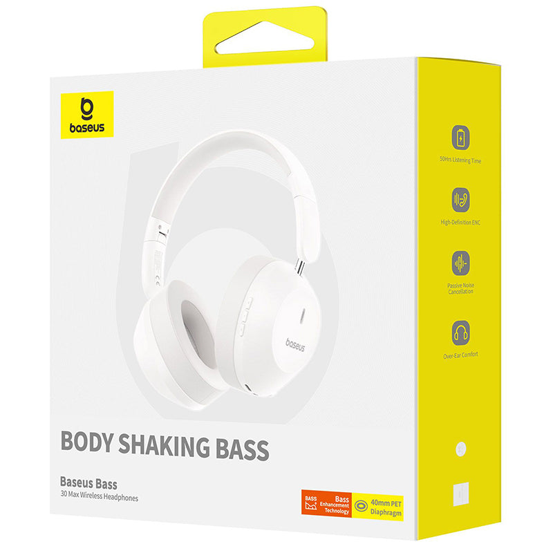 Baseus Bass 30 Max Bluetooth Handsfree, A2DP, White A00070700211-00
