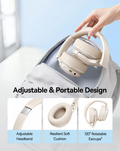 Baseus BH1 Lite Bluetooth kihangosító, A2DP, fehér A0203C02