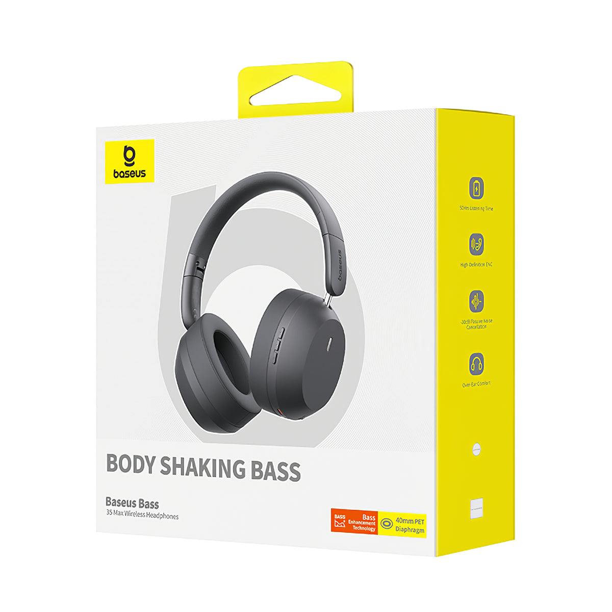 Handsfree Bluetooth Baseus Bass 35 Max, A2DP, Szürke A00070800821-00