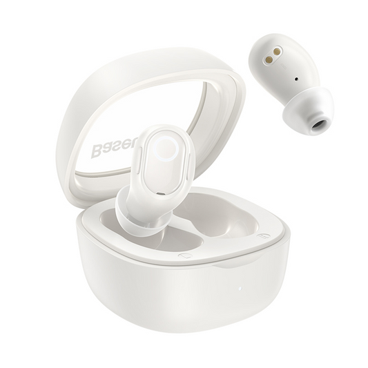 Baseus Bowie WM02 Bluetooth kihangosító, TWS, Fehér, Újracsomagolt NGTW370202