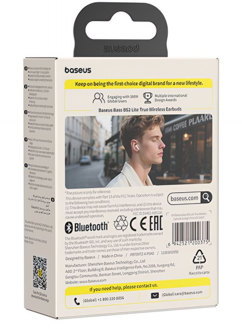 Handsfree Bluetooth Baseus Bowie Bass BS2 Lite, TWS, Rózsaszín A0010A07