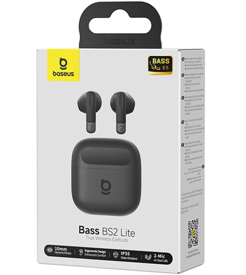 Bluetooth kihangosító Baseus Bowie Bass BS2 Lite, TWS, Fekete A0010A02