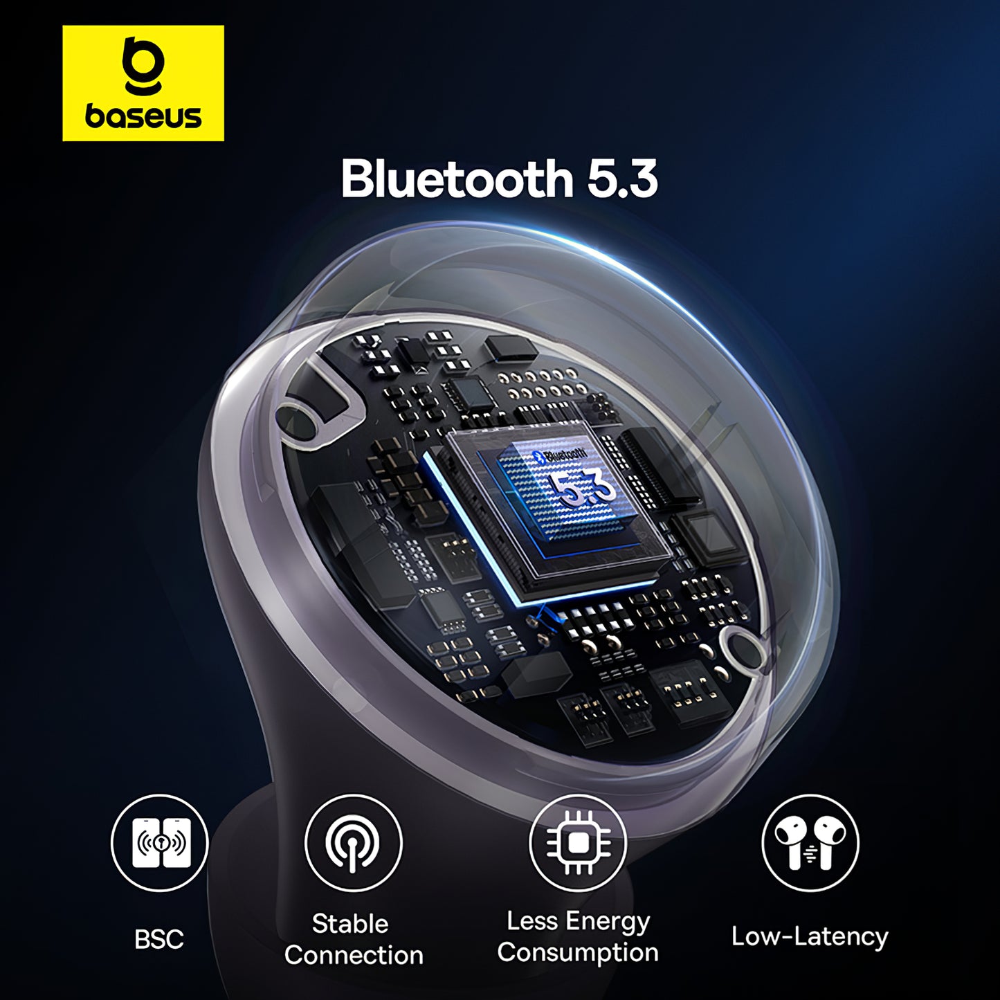 Kihangosító Bluetooth Baseus Bowie E18, TWS, fekete A00023800123-00 