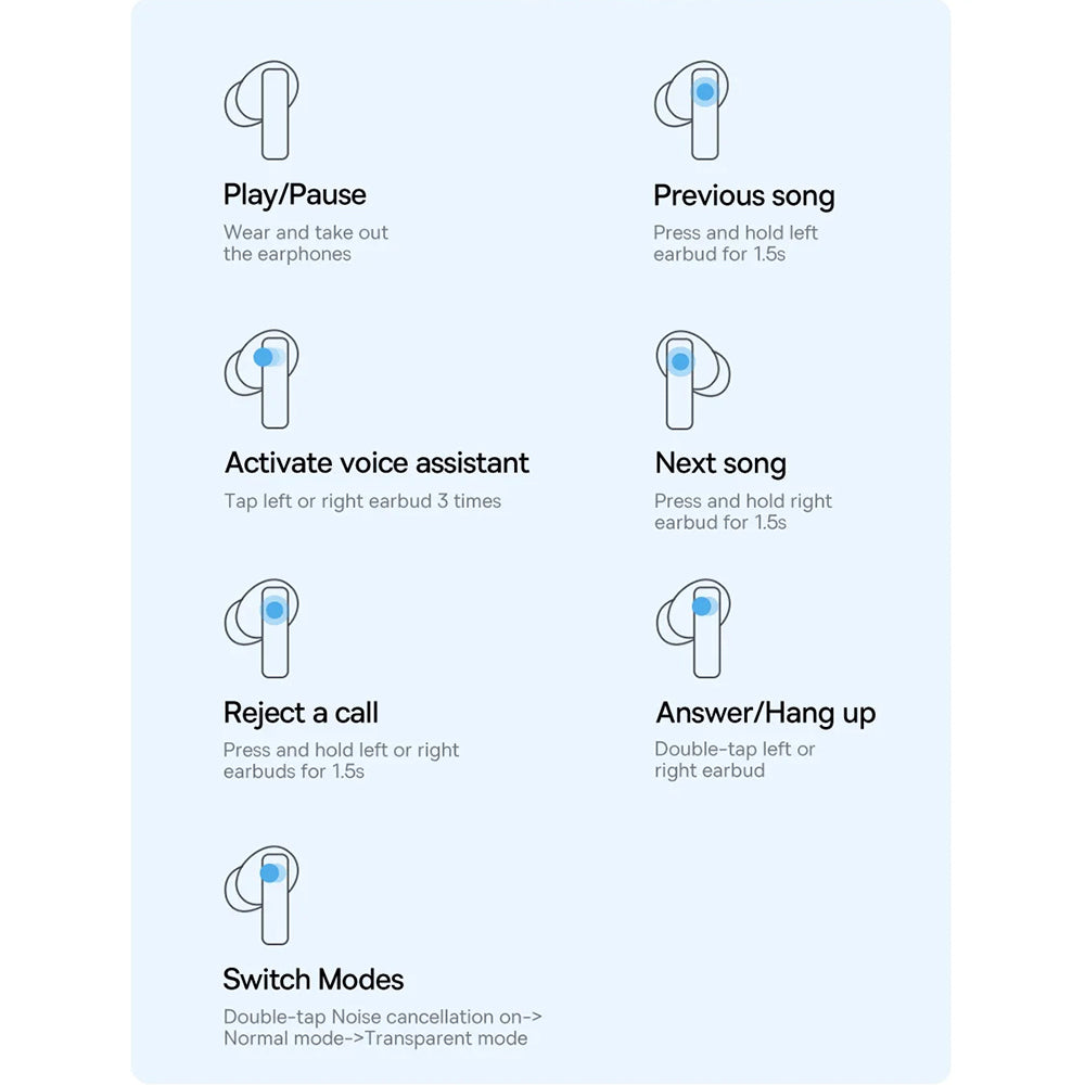 Handsfree Bluetooth Baseus Bowie M2, TWS, Fehér A00024000221-Z1