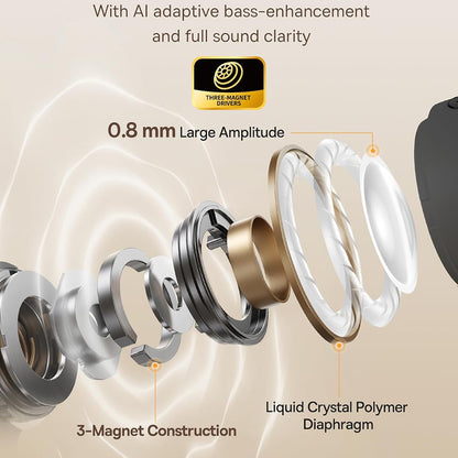 Handsfree Bluetooth Baseus Bowie MC1, TWS, Fekete A00083501126-00