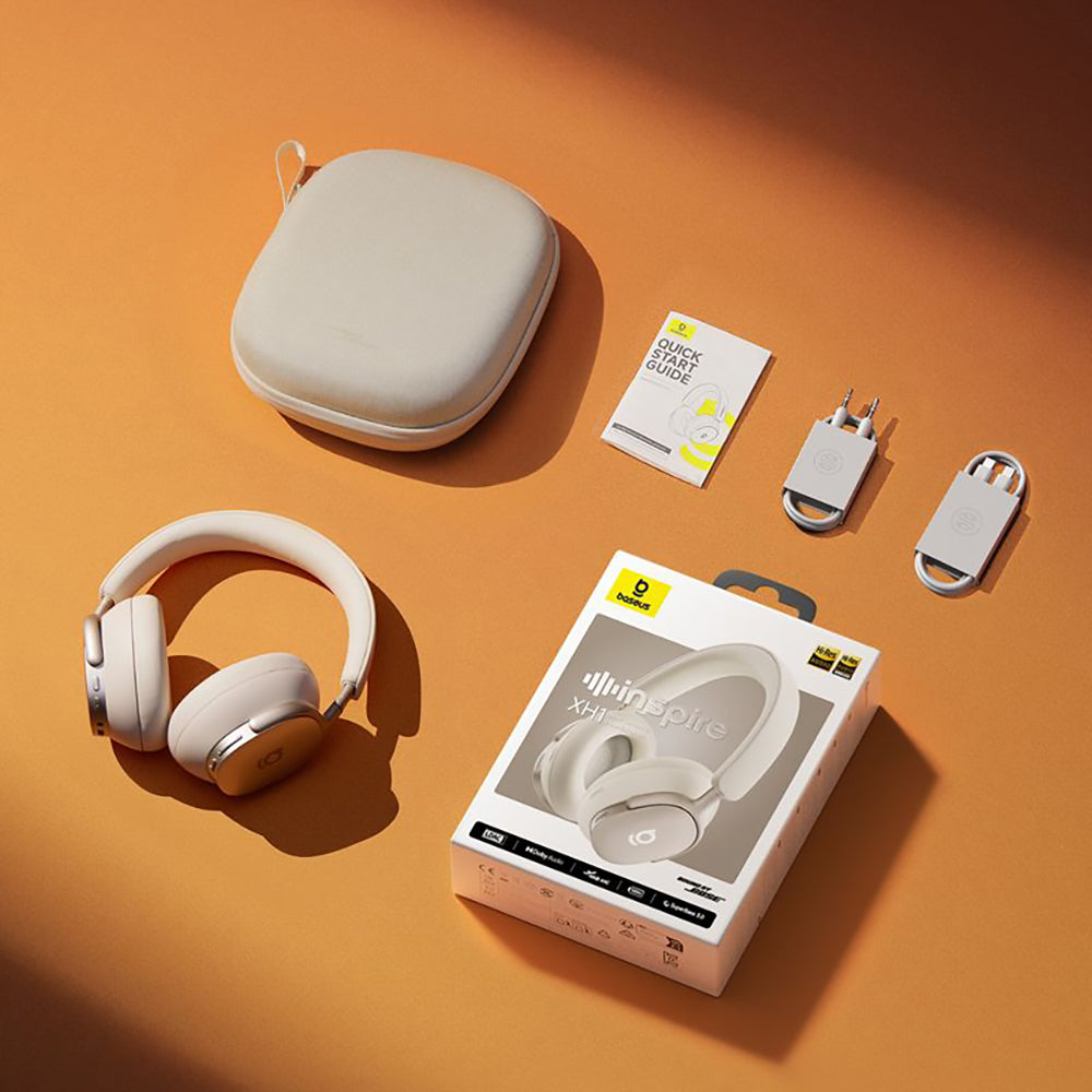 Vezeték nélküli Bluetooth Baseus Inspire XH1 Sound by Bose, A2DP, ANC, Fehér A00085701233-00