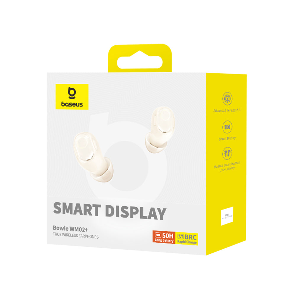 Handsfree Bluetooth Baseus WM02+, TWS, Fehér NGTW370302
