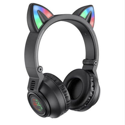 Handsfree Bluetooth Borofone BO18 Cat Ear, A2DP, Fekete