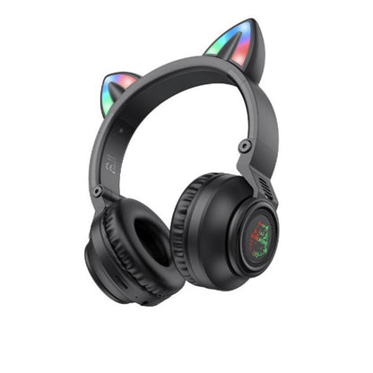 Handsfree Bluetooth Borofone BO18 Cat Ear, A2DP, Fekete