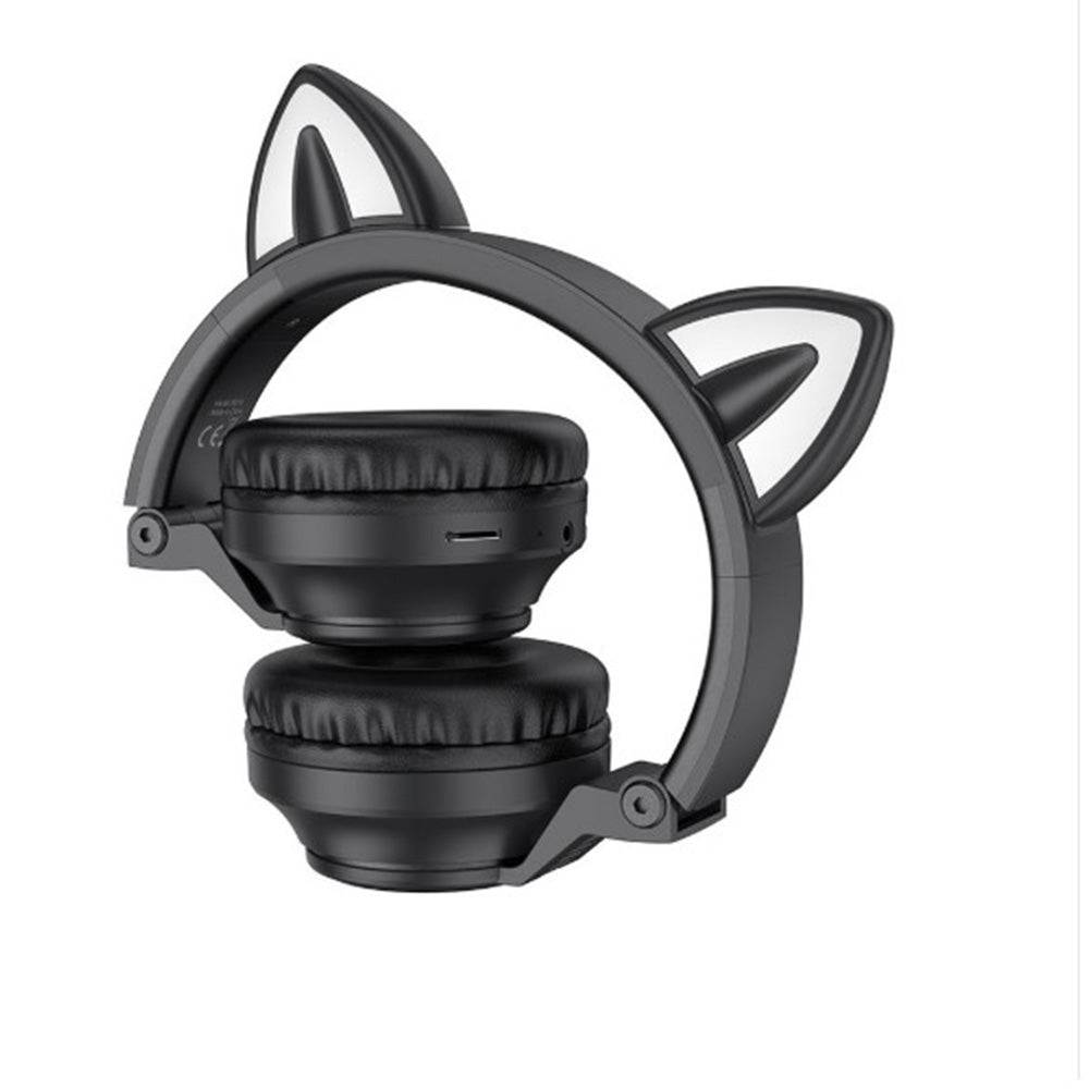 Handsfree Bluetooth Borofone BO18 Cat Ear, A2DP, Fekete