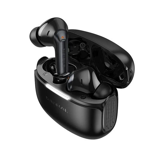 Handsfree Bluetooth Borofone FQ9 Plus Peaceful, TWS, ANC, Fekete