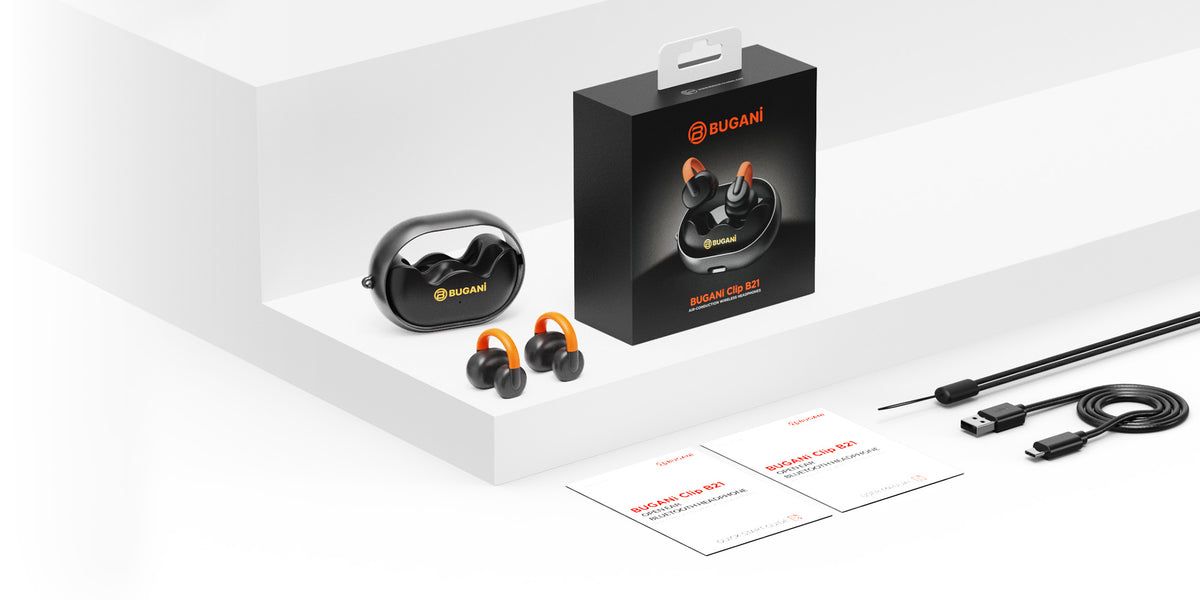 Bluetooth kihangosító Bugani Clip B21, TWS, Fekete