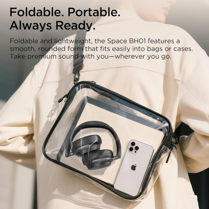 Bluetooth kihangosító Bugani Space BH01, MultiPoint, A2DP, ANC, Fekete