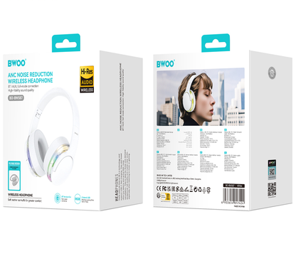 Bluetooth kihangosító BWOO BO-BW587, A2DP, ANC, Fehér