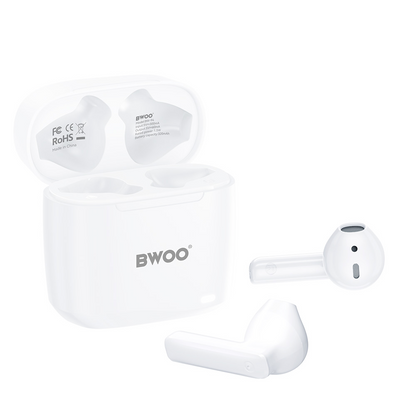 Bluetooth kihangosító BWOO BW94, TWS, Fehér