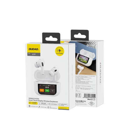 Bluetooth kihangosító Dudao U19 Display, TWS, Fehér, Újracsomagolt