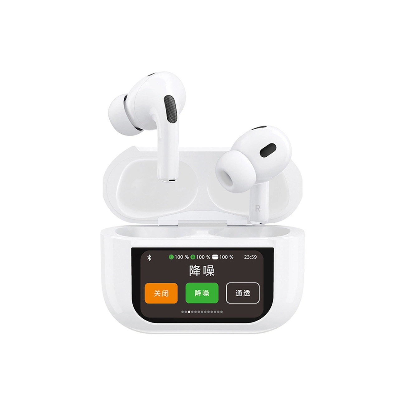 Bluetooth kihangosító Dudao U19 Display, TWS, Fehér, Újracsomagolt