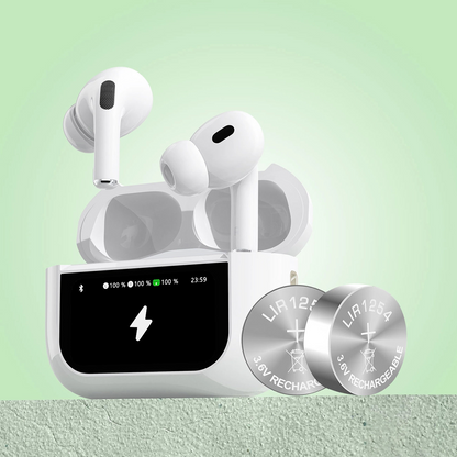 Bluetooth kihangosító Dudao U19 Display, TWS, Fehér, Újracsomagolt