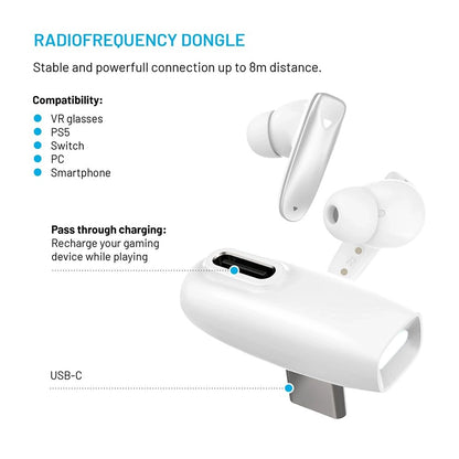 Handsfree Bluetooth Fixed Pods, TWS, Fehér