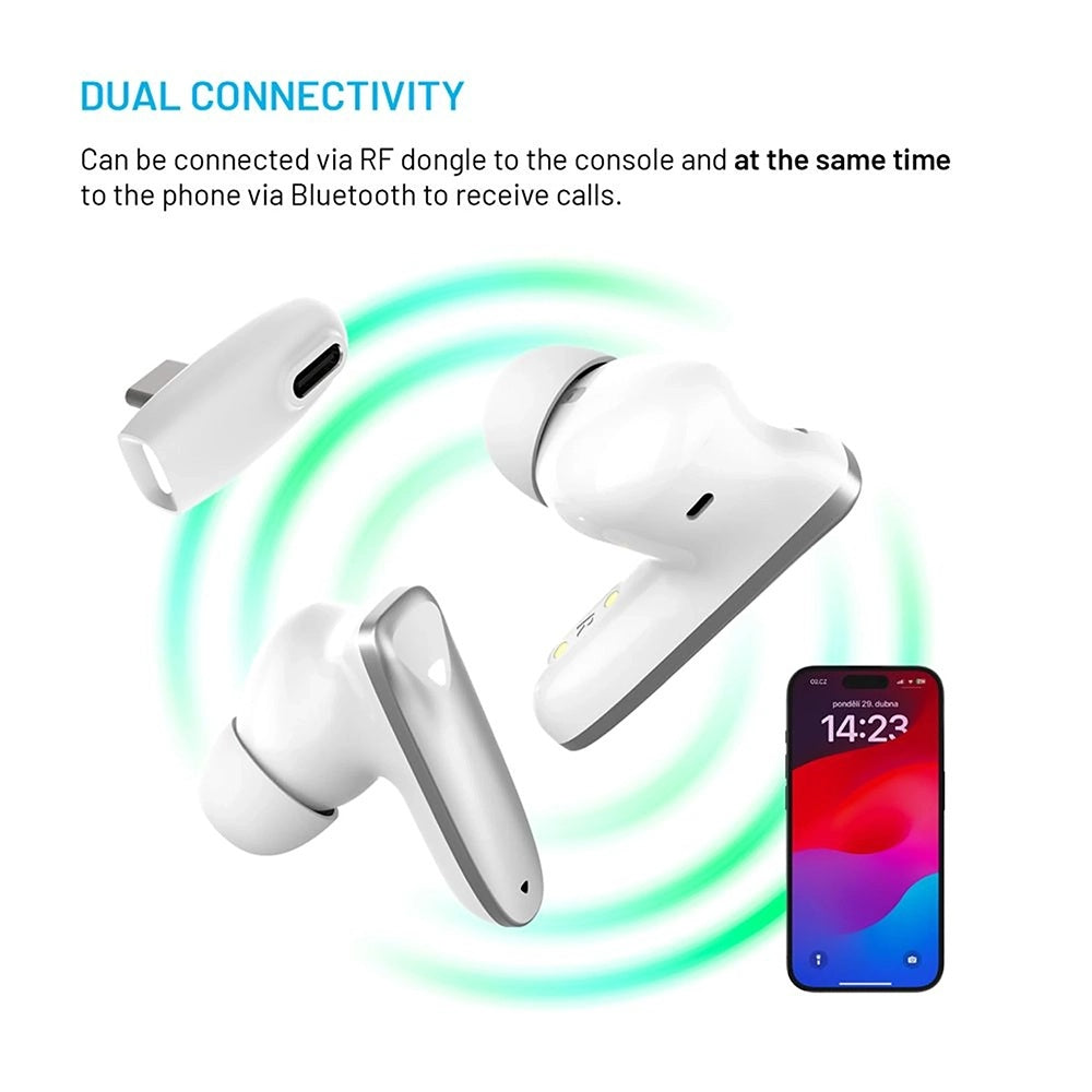 Handsfree Bluetooth Fixed Pods, TWS, Fehér