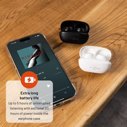 Handsfree Bluetooth Fix, TWS, Fekete