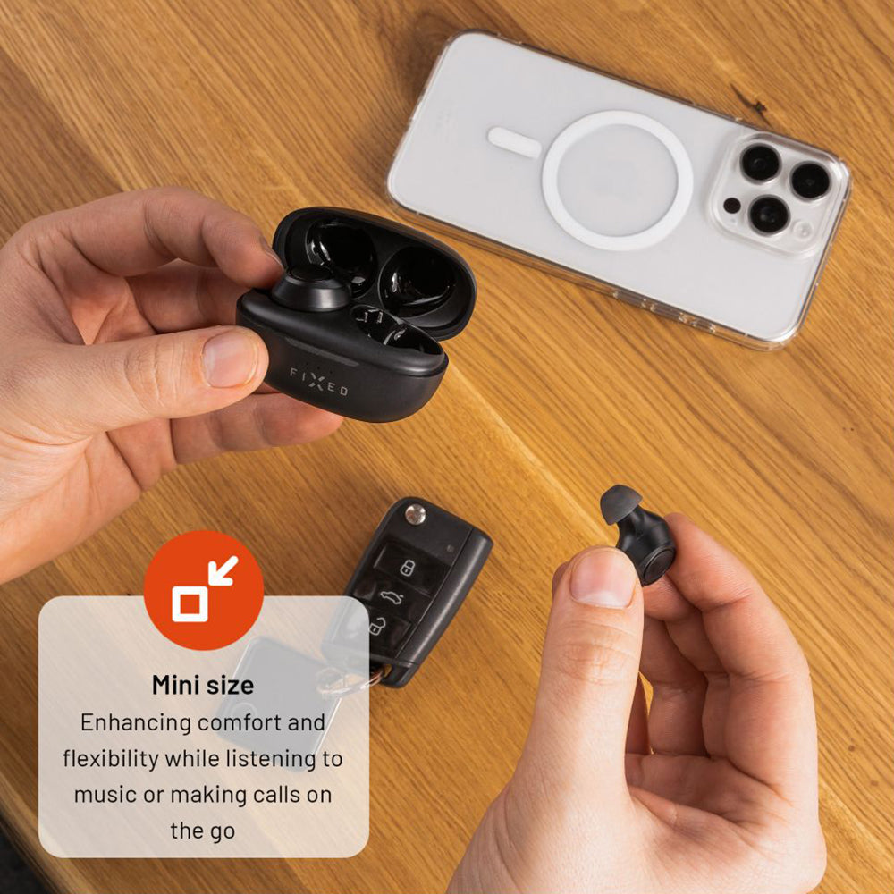 Handsfree Bluetooth Fix, TWS, Fekete
