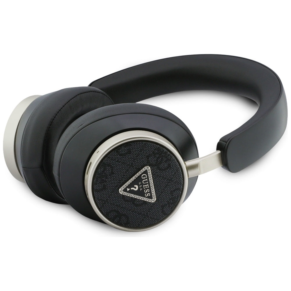 Handsfree Bluetooth Guess 4G Gold Triangle Logo, A2DP, Black
