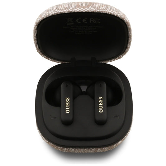 Handsfree Bluetooth Guess 4G Classic Metal Logo, TWS, Rózsaszín