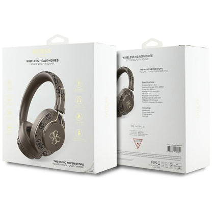 Handsfree Bluetooth Guess 4G Metal Logo, A2DP, Brown