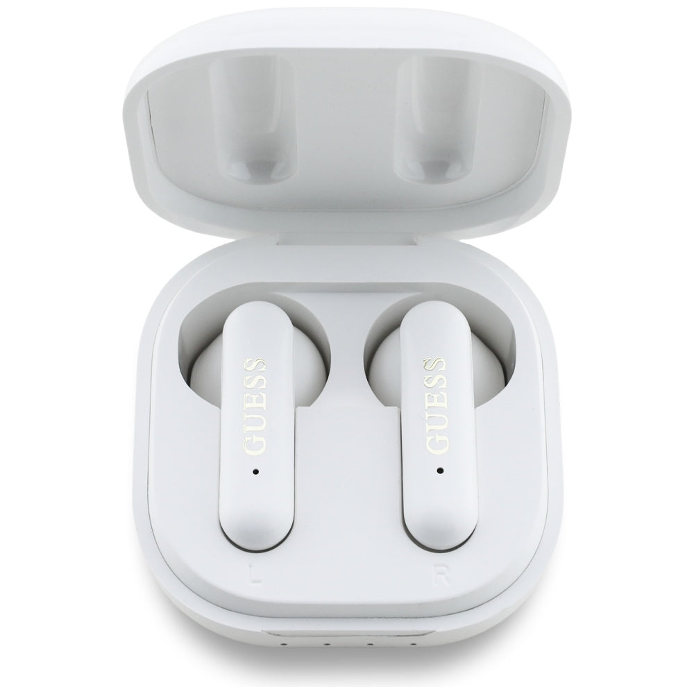 Handsfree Bluetooth Guess 4G Metal Logo, TWS, Fehér