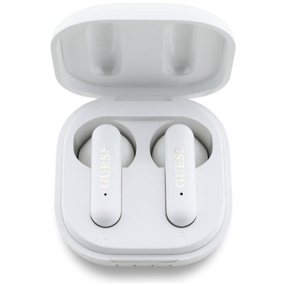 Handsfree Bluetooth Guess 4G Metal Logo, TWS, Fehér