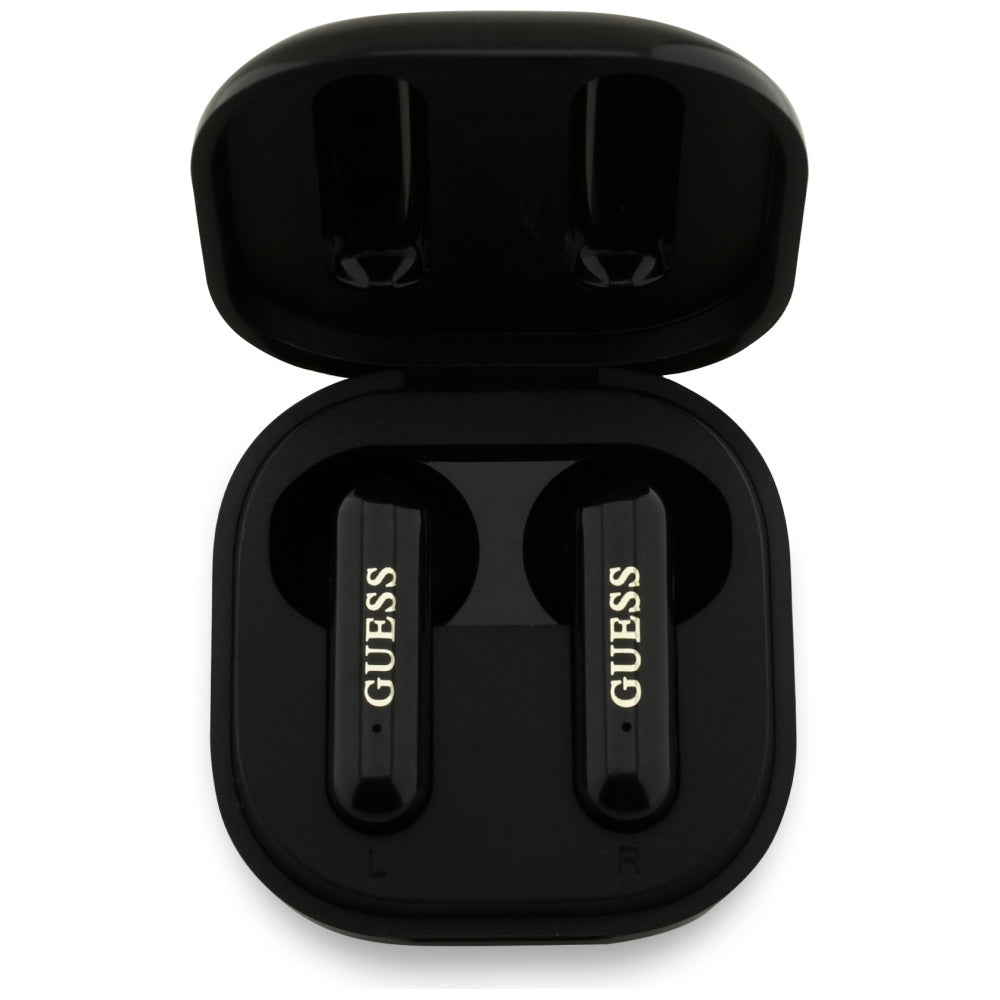 Handsfree Bluetooth Guess 4G Metal Logo, TWS, Fekete