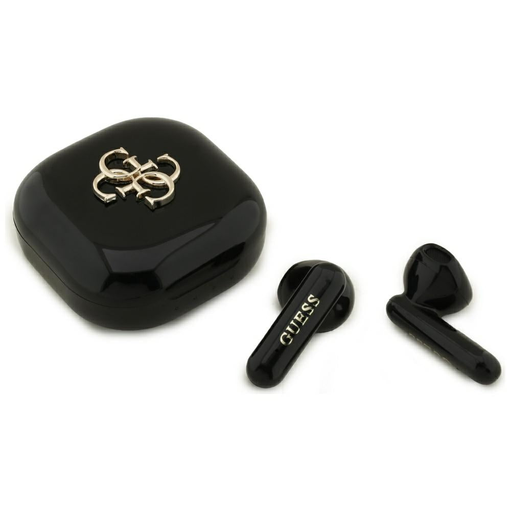 Handsfree Bluetooth Guess 4G Metal Logo, TWS, Fekete