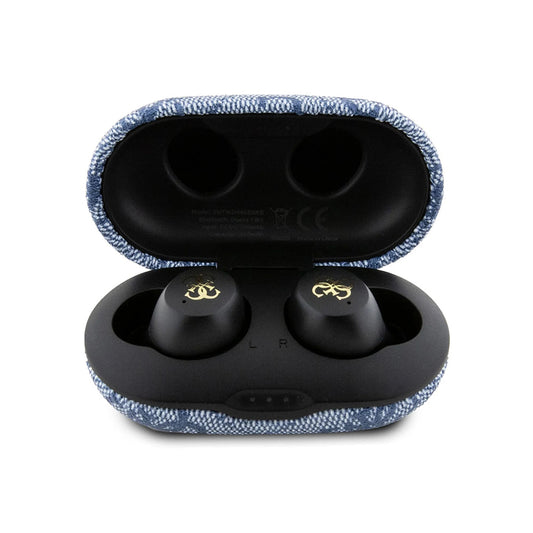 Handsfree Bluetooth Guess 4G Metal, TWS, Kék