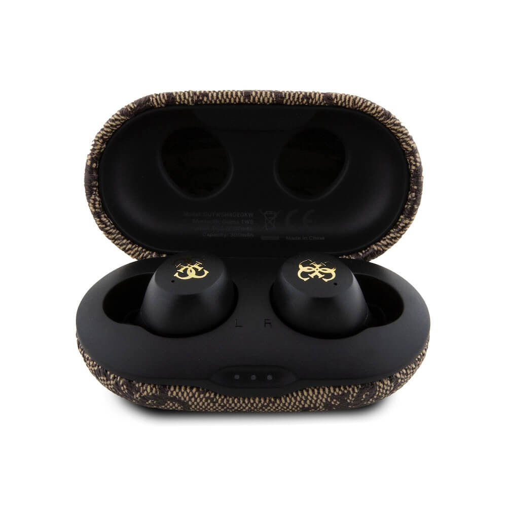Handsfree Bluetooth Guess 4G Metal, TWS, Brown