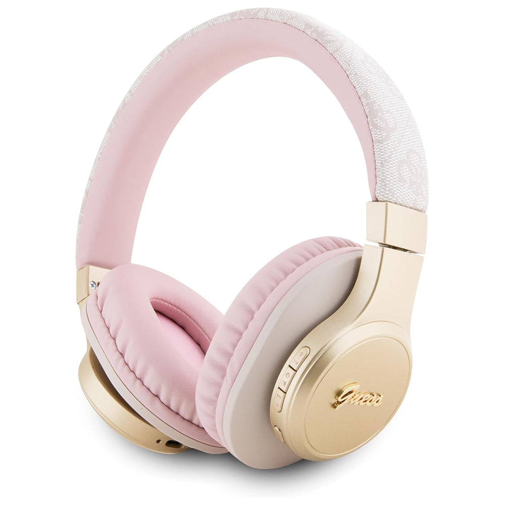 Handsfree Bluetooth Guess 4G Tone on Tone Script Logo, A2DP, Rózsaszín