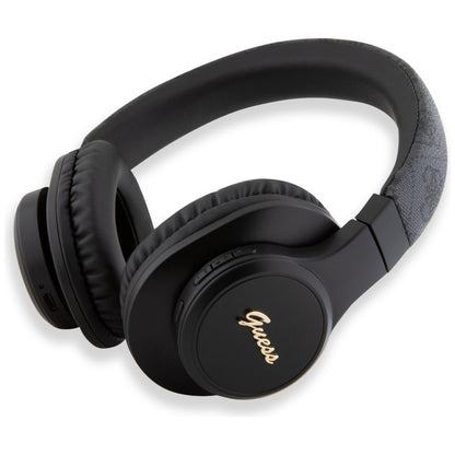 Handsfree Bluetooth Guess 4G Tone on Tone Script Logo, A2DP, Fekete