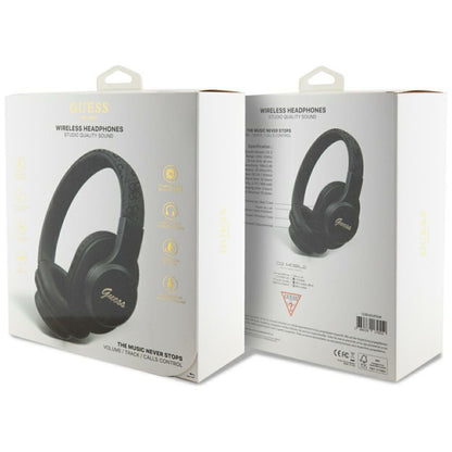 Handsfree Bluetooth Guess 4G Tone on Tone Script Logo, A2DP, Fekete