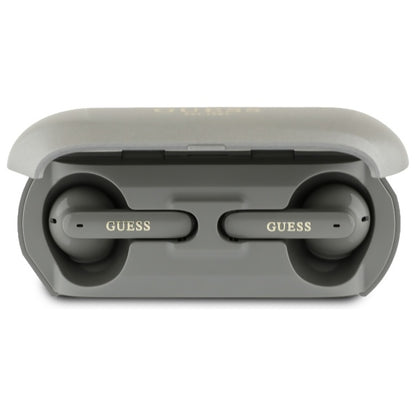 Handsfree Bluetooth Guess Elongated Metallic Printed Logo, TWS, Szürke