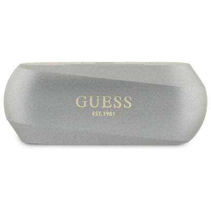 Handsfree Bluetooth Guess Elongated Metallic Printed Logo, TWS, Szürke