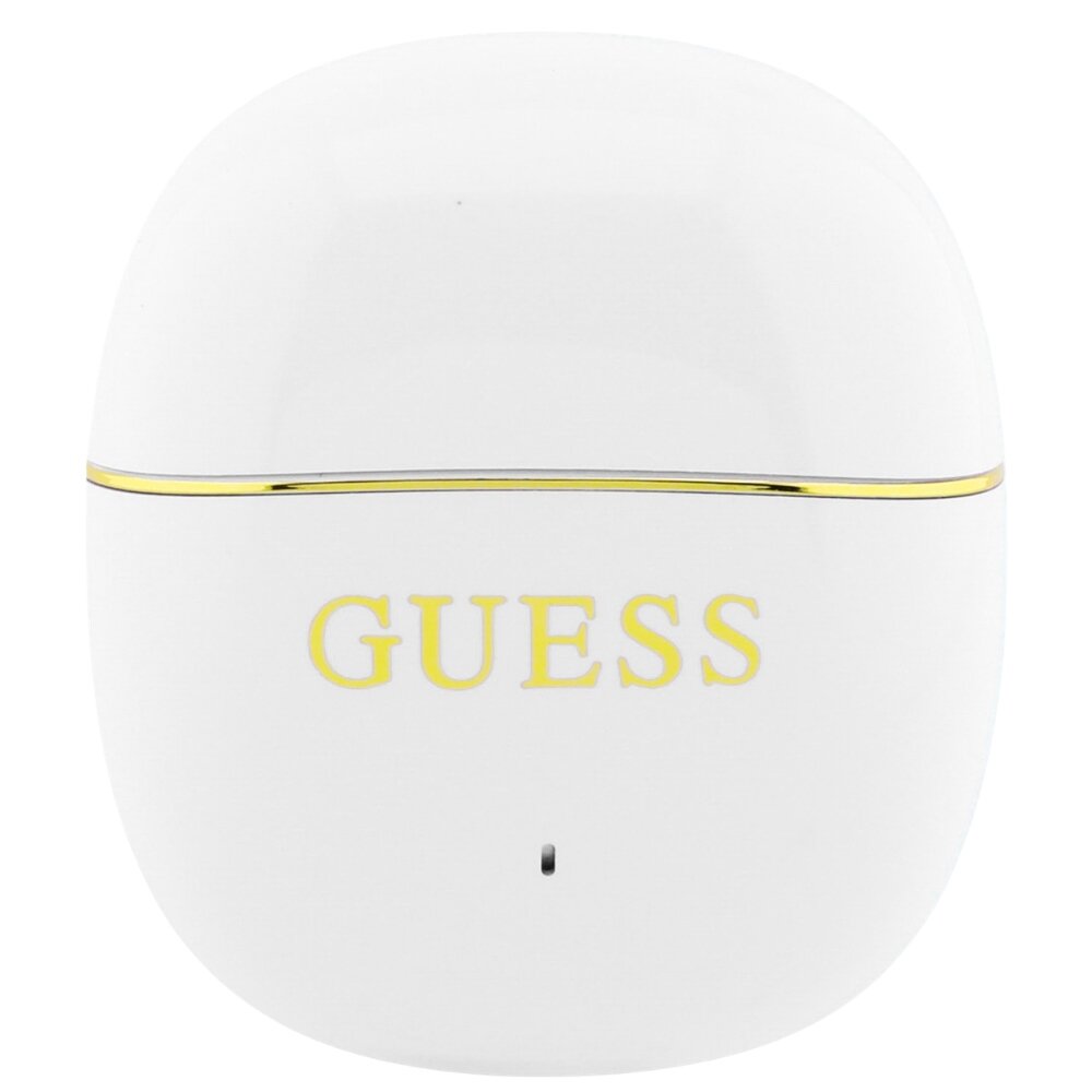 Bluetooth kihangosító Guess Glossy Gold Line Classic, TWS, Fehér