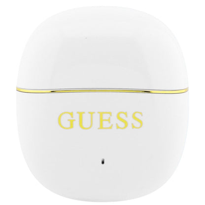 Bluetooth kihangosító Guess Glossy Gold Line Classic, TWS, Fehér