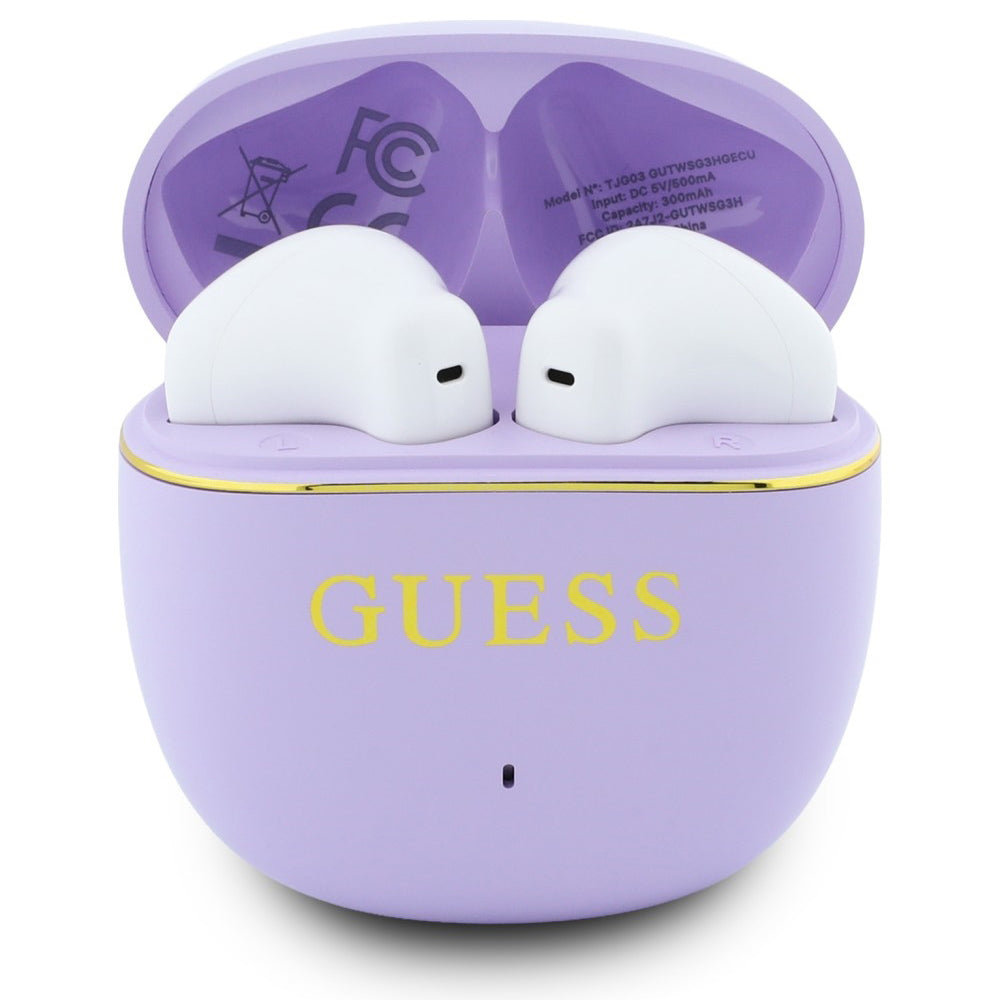 Vezeték nélküli Bluetooth Guess Glossy Gold Line Classic, TWS, Lila