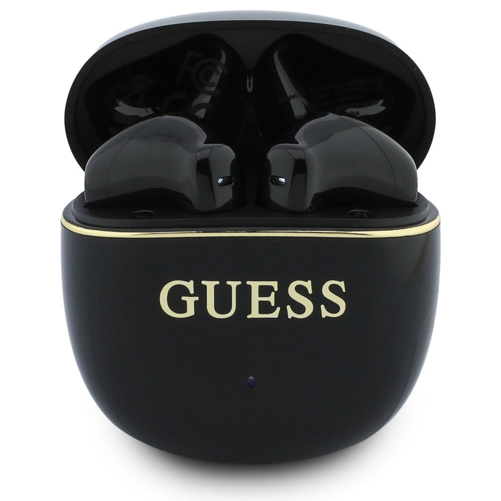 Handsfree Bluetooth Guess Glossy Gold Line Classic, TWS, Black